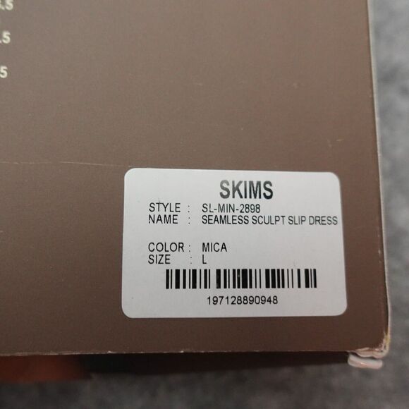 Skims Seamless Sculpt Slip Dress Mica Beige Size Large MSRP $72 - Picture 6 of 7